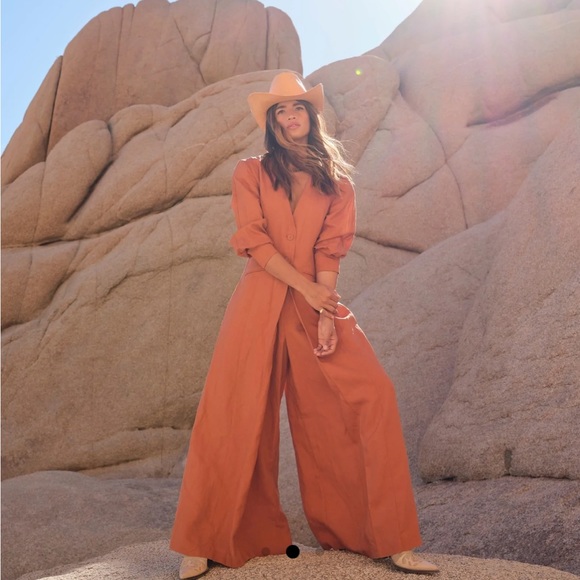 The Bright Side by Rocky Barnes Nomad Sierra Jumpsuit in Sierra Rust Size XS - Picture 1 of 7